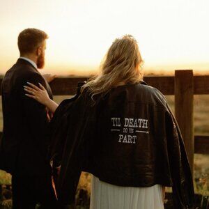 Til Death Do Us Part Bridal Leather Jacket